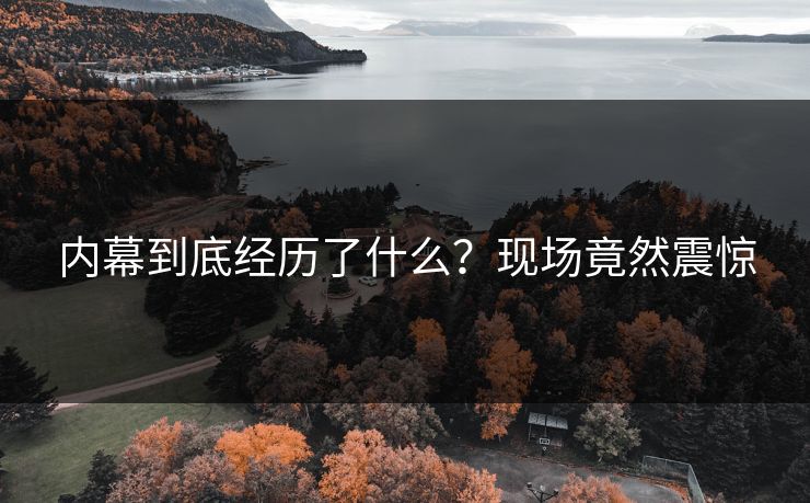 内幕到底经历了什么？现场竟然震惊